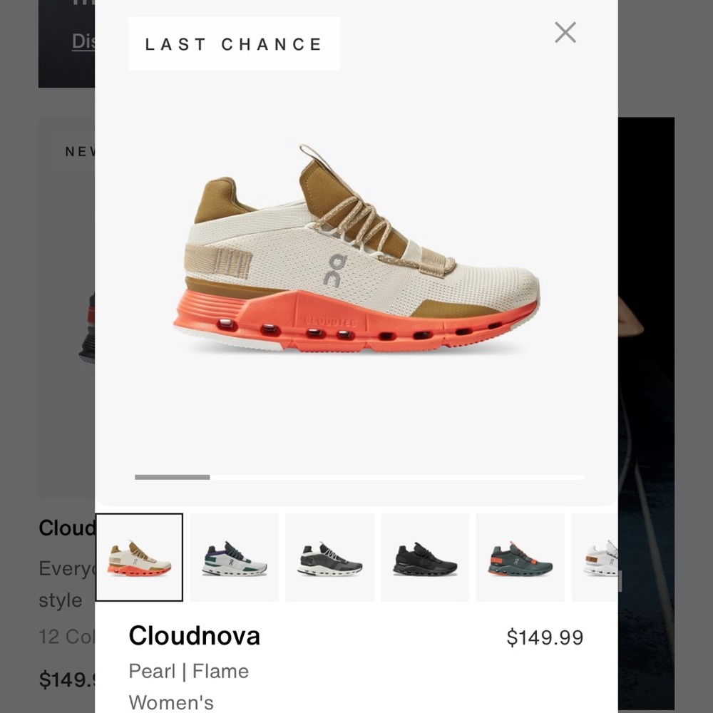 On Women’s Cloudnova - Pearl Flame